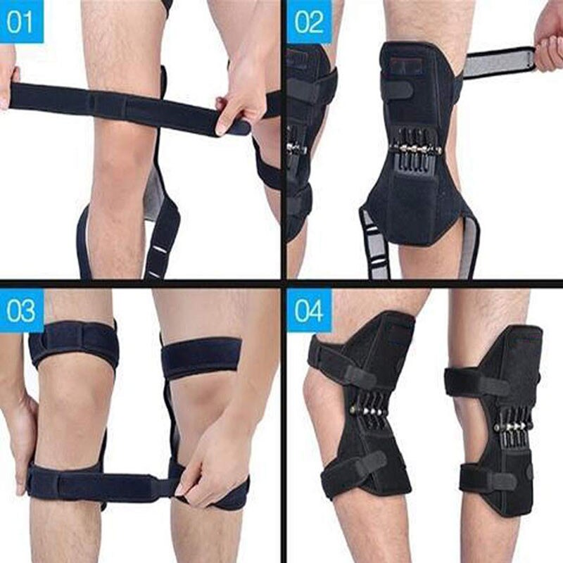 Breathable Non-slip Lift Joint Support Knee Pads Powerful Rebound Spring Force Knee Booster