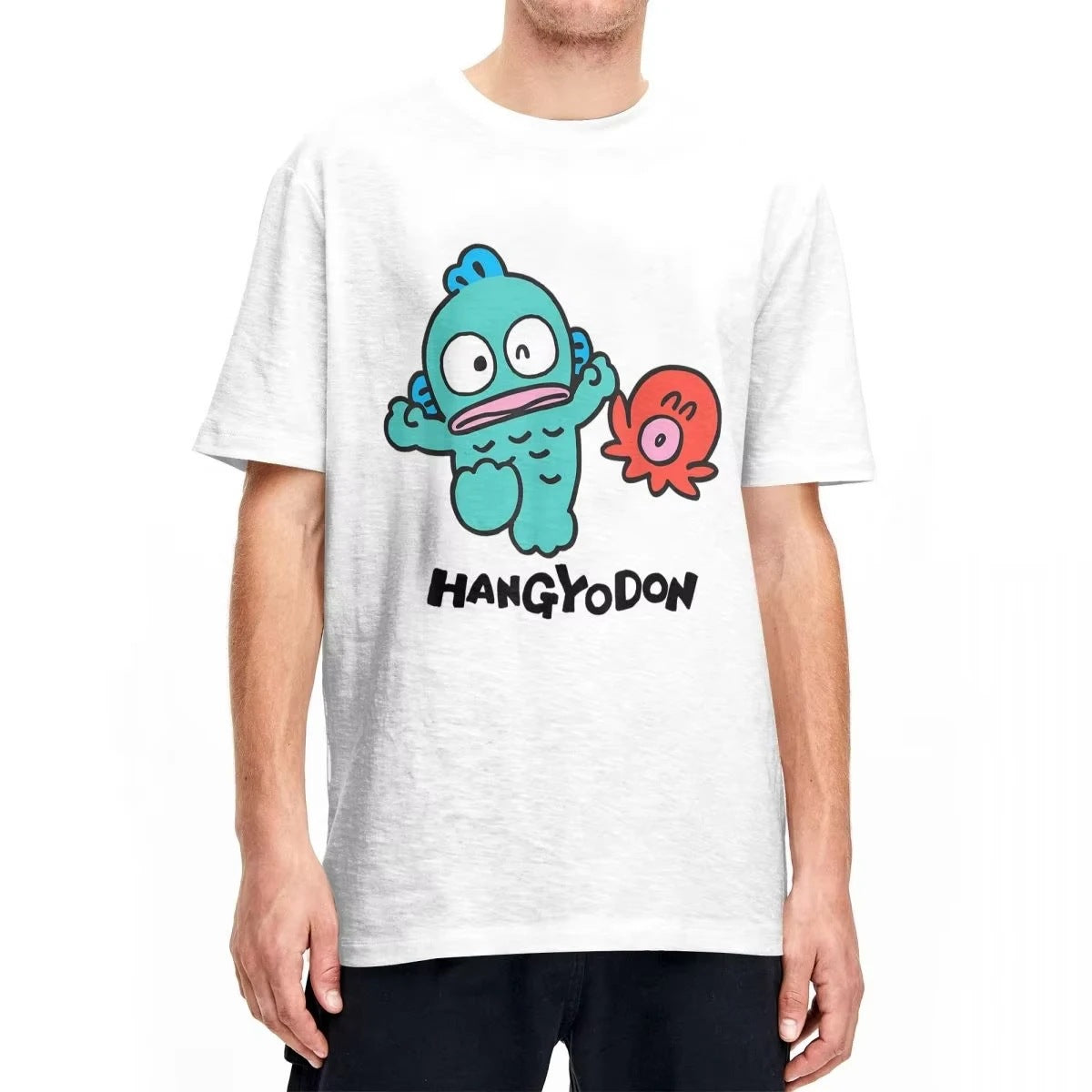 Hangyodon T-Shirt Men Women Funny Pure Tees Crewneck Short S