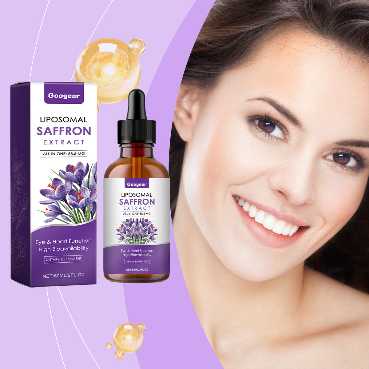 Saffron Supplement Drops, Dietary Supplement Body Therapy Body Care