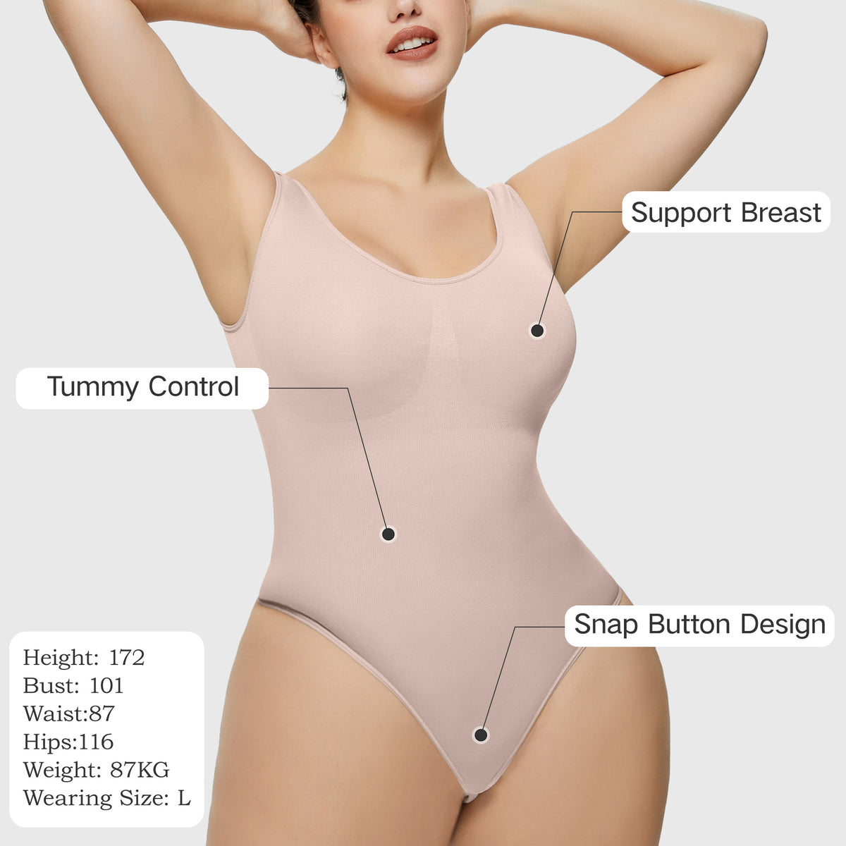 One-Piece Shapewear Waist Trainer Body Shaping Seamless Slimming Suit Shapewear One-Piece