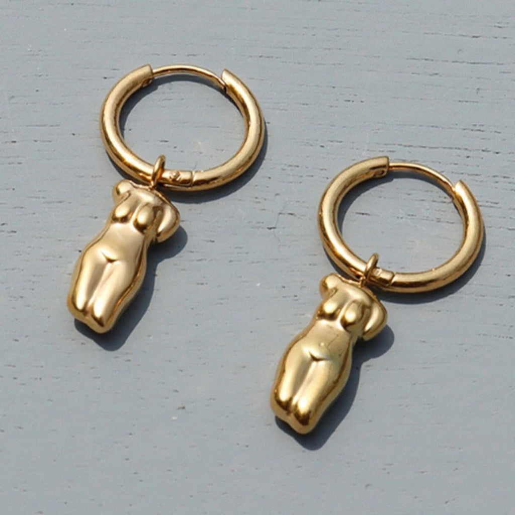 European and American hot-selling stainless steel ins style body earrings and earrings cross-border earrings for women