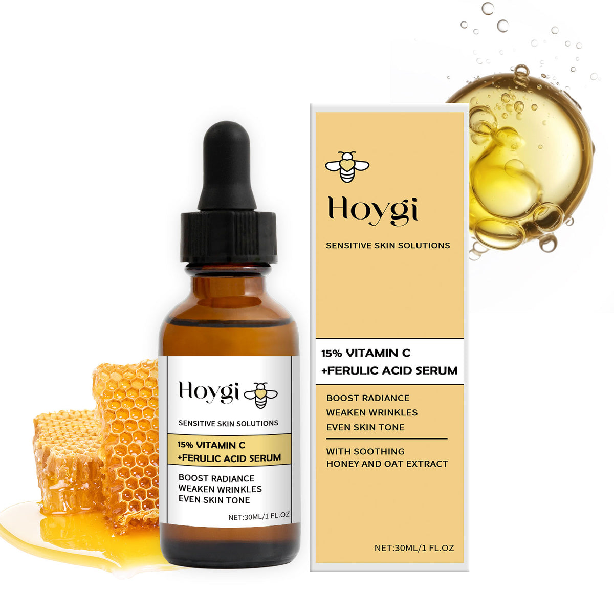 Vitamin C Honey Essence Firming Face Lift Moisturizing Hydrating Daily Application Essence