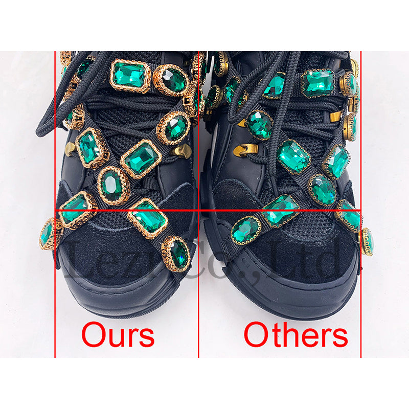 Trainers Rhinestone Sneakers Women Platform Thick Sole Muffin Flats Diamond Elevator Creepers Shoes High Quality Mesh Crystal
