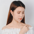 925 Sterling Silver Zircon Star Tassel Earrings oorbellen S-E786