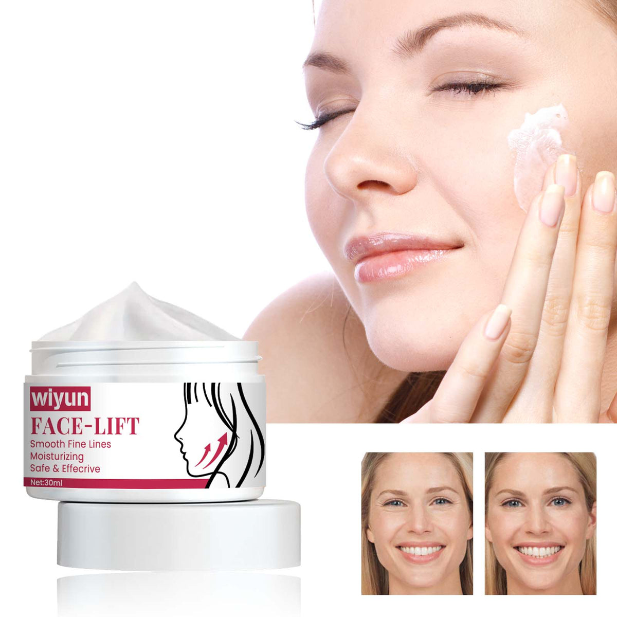 Face-Lift Cream, Firming And Lifting Face Skin Lighten Fine Lines And Wrinkles Hydrating Anti-Aging Cream