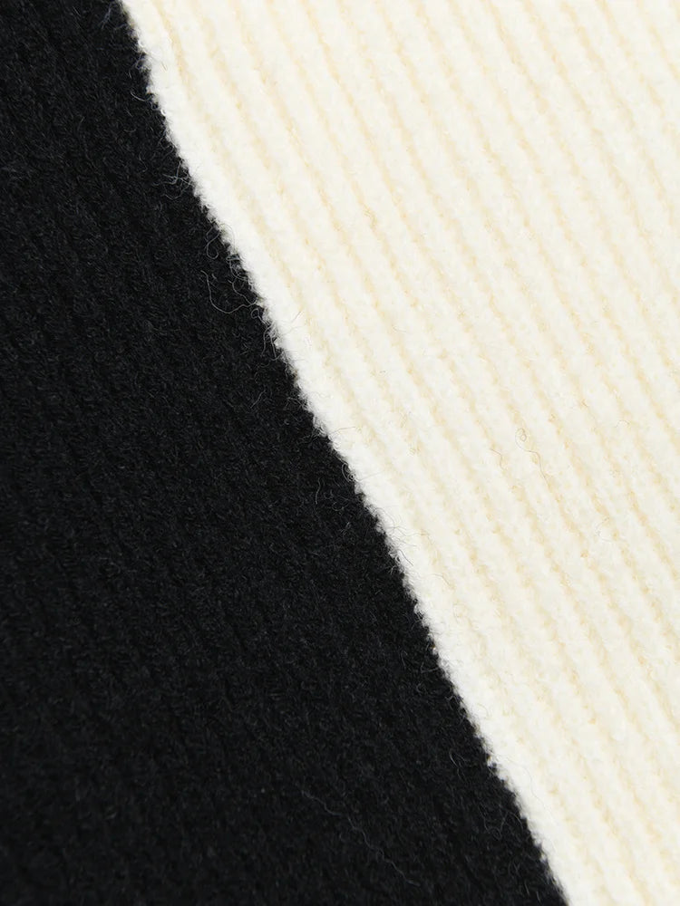 Two Pieces Suit Half-body Skirt Black Knitting Sweater Big Size Turtleneck Women Fashion Autumn Winter