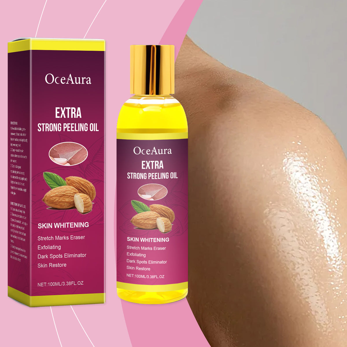 Oceaura Body Exfoliating Oil, And Cleansing And Moisturizing Body Exfoliating Oil