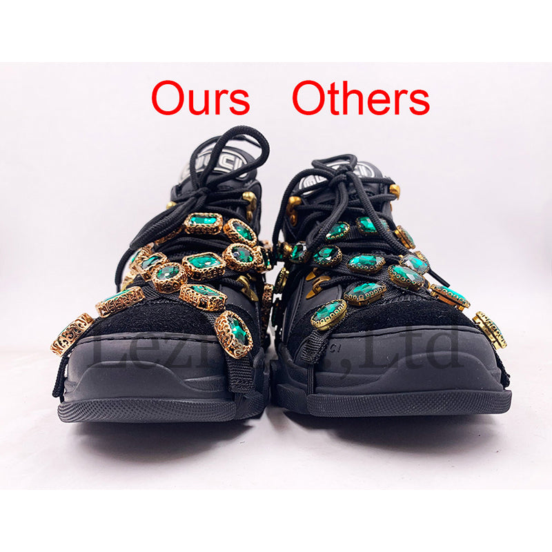 Trainers Rhinestone Sneakers Women Platform Thick Sole Muffin Flats Diamond Elevator Creepers Shoes High Quality Mesh Crystal