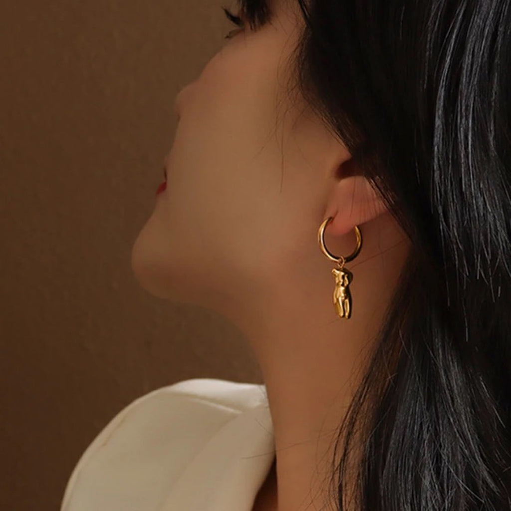 European and American hot-selling stainless steel ins style body earrings and earrings cross-border earrings for women