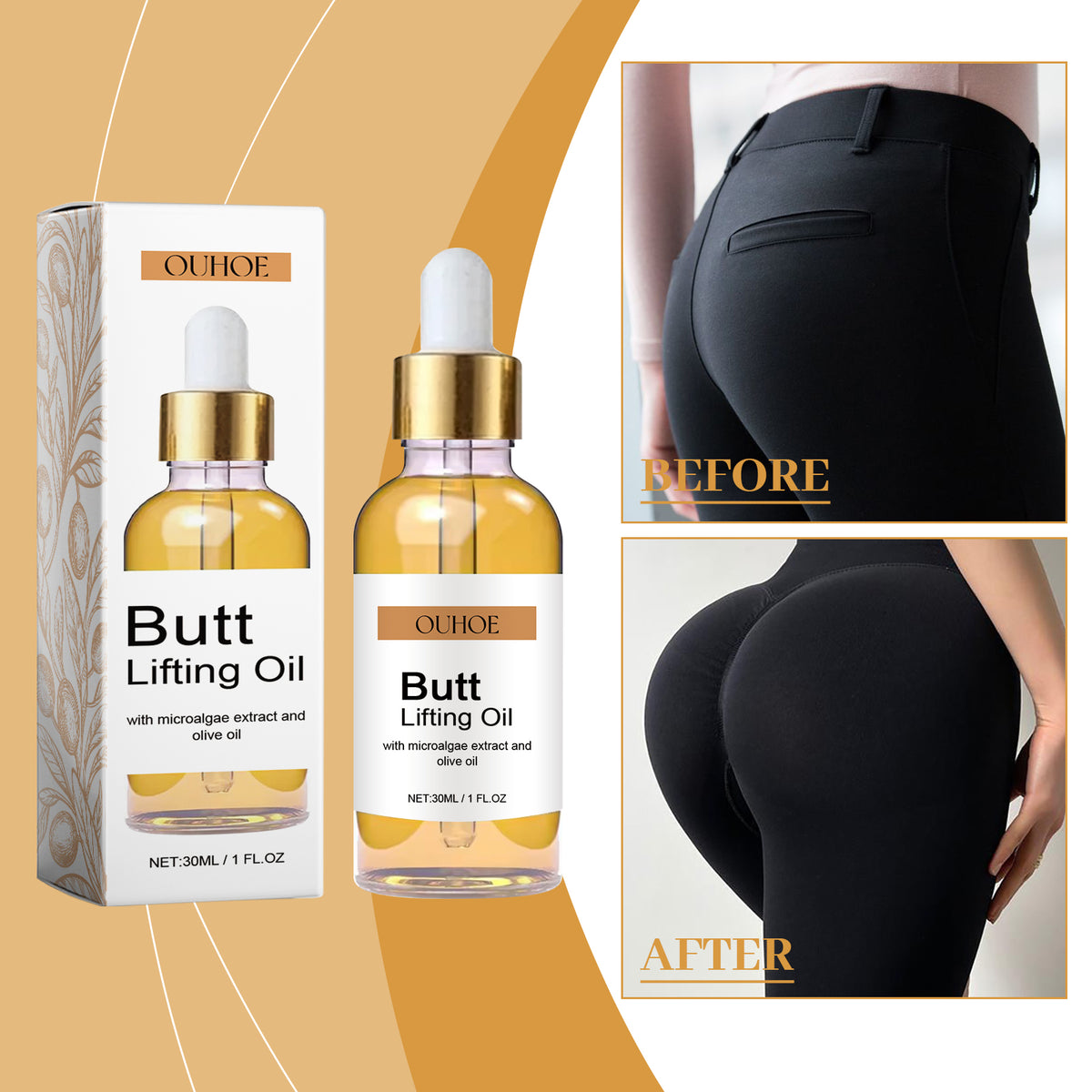 Hip Care Oil, Hip Care Nourishing Skin Firming Elastic Moisturizing Body Lift Massage Oil