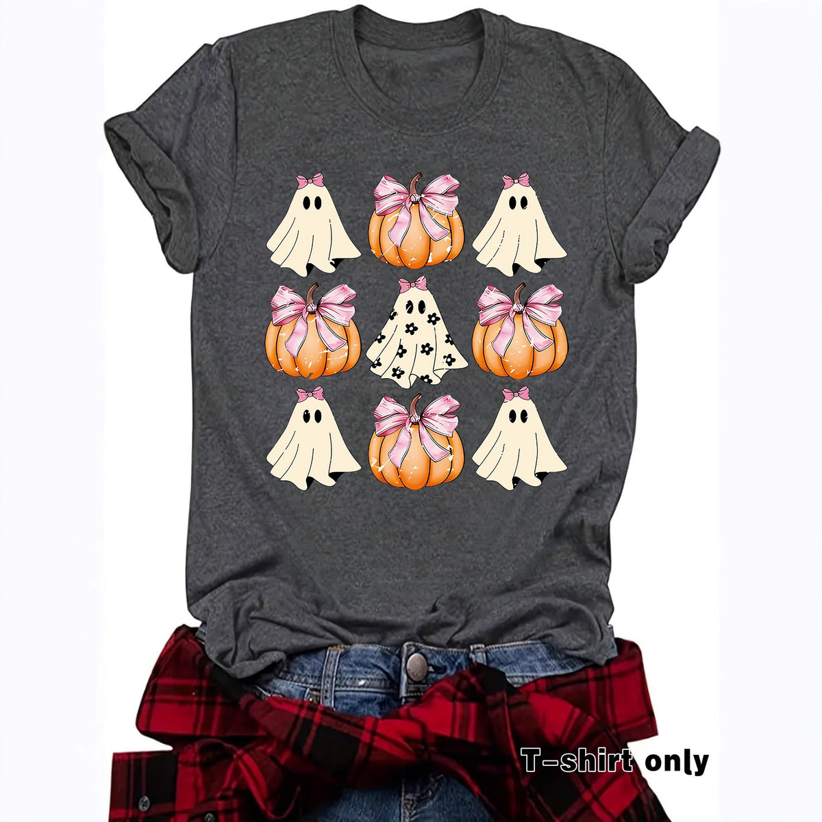 Funny Coquette Bow Pumpkin Spooky Season T-S